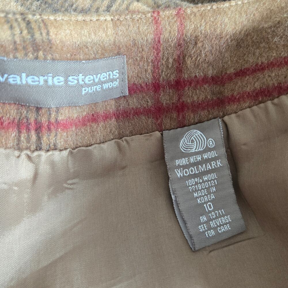Vintage Womens Heritage Wool Maxi Skirt Plaid Old Money East Coast Brown Fall 10 - Picture 9 of 12